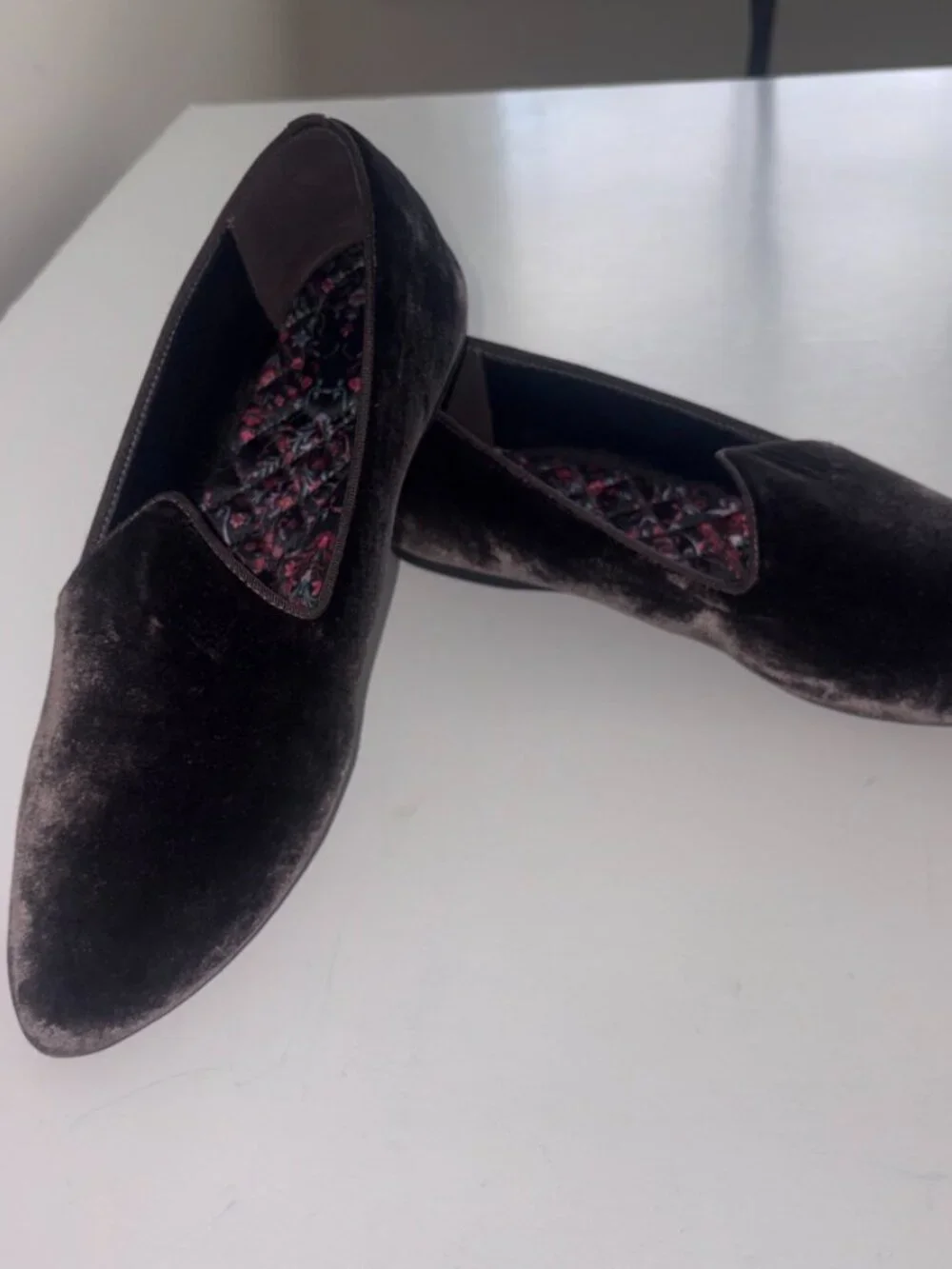 Birdies Slip-On Loafers Men's size 12 Espresso Brown Dark Classic Velvet